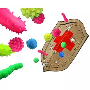 Пластиковый шарик Бактерии Вирусы Дети Взрослые Сжимать Расслабляющие Игрушки Антистресс Снятие Аутизма Настроение PM2.5