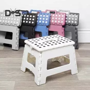 Пластиковый складной табурет-стремянка, портативный, легкий, удерживающий 300 фунтов, прочный, для кемпинга, охоты, пикника, рыбалки, мини-складное сиденье стула чёрный