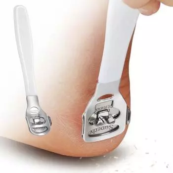 Пластиковый скребок для пяток, эргономичный, легкий скребок для пяток от омертвевшей кожи для дома белый