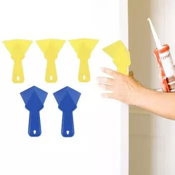 Пластиковый скребок для углов гипсокартона, шпатлевка, чистка, удаление штукатурки, инструмент для сборки, инструмент для обрезки углов керамической плитки, пола, стены 2pcs синий