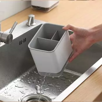 Пластиковый слив для палочек для еды, держатель для ложек, многофункциональный слив, двухслойный нож для столовых приборов, вилка, сливные стеллажи, кухонные инструменты