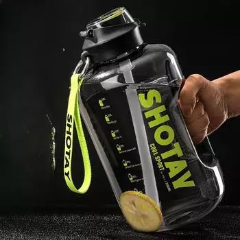 Пластиковый стакан большой емкости 3800 мл, ведро для фитнеса, уличный стеклянный чайник, Shangtai Ton Cup 2000ml