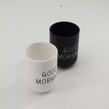 Пластиковый стакан для хранения питьевой кухонный сок молоко держатель зубной щетки кружка для кофе стакан для мытья ванных принадлежностей чашка доброго утра чёрный