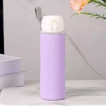 Пластиковый стакан, защитная стеклянная чашка, трубка, охладитель, крышка для консервации, теплая креативная неопреновая крышка 360ml чёрный