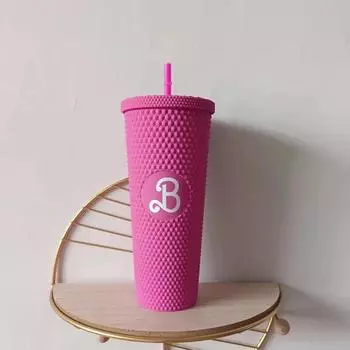 Пластиковый стаканчик с трубочкой, двухслойный стаканчик для воды, чашка с логотипом Star Durian, 710 мл, пластиковый стаканчик для воды, чашка для ледяного кофе 710ml