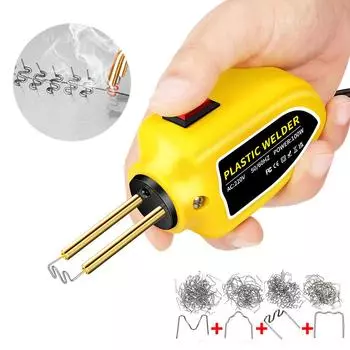 Пластиковый сварочный аппарат мощностью 100 Вт с 200-шт. степлером, пластиковый сварочный аппарат, паяльник, пластиковый сварочный пистолет для ремонта бампера автомобиля, инструменты