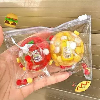 Пластиковый сжимаемый мячик, игрушки для беспокойства, имитация цветного мяча, эластичные игрушки, сувениры на рождественскую вечеринку 1set