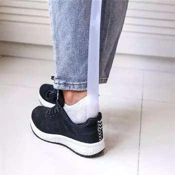 Пластиковый удлиненный рожок для обуви, помощник для ленивой обуви, обувь с длинной ручкой, подъемник