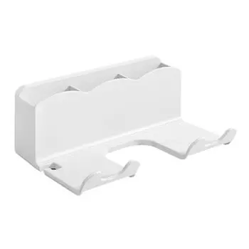 Пластиковый удобный и практичный настенный держатель для фена для легкой установки и экономии места чёрный