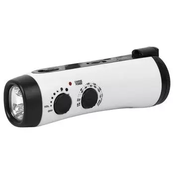 Пластиковый уличный ручной многофункциональный фонарик радио аварийный светодиодный фонарик мобильный телефон