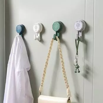 Пластиковый вакуумный крючок с присоской, настенная вешалка для двери, прочная вешалка с присоской, халаты белый