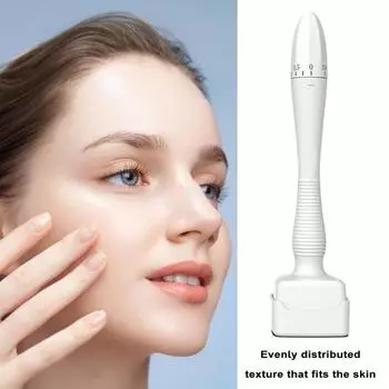 Пластиковый валик с микроиглой для уплотнения, роликовая игла для местного ухода, гладкая и здоровая кожа, регулируемая длина белый