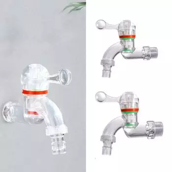 Пластиковый водопроводный кран переключатель воды клапан для воды аксессуары для ванной комнаты прозрачный кран для кухни 20mm
