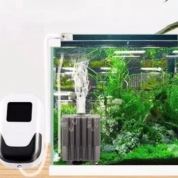 Пластиковый воздушный насос для пруда с креветками Бесшумный биогубчатый фильтр Аэратор для аквариума с рыбками и креветками L