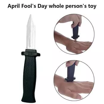 Пластиковый выдвижной кинжал, нож, модные страшные игрушки, шутка, розыгрыш, фокус, реквизит для вечеринки, модные детские подарки 1Pc