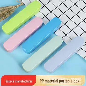 Пластиковый выдвижной ящик для столовых приборов из пшеничной соломы для студентов, столовых и отдыха на природе чёрный