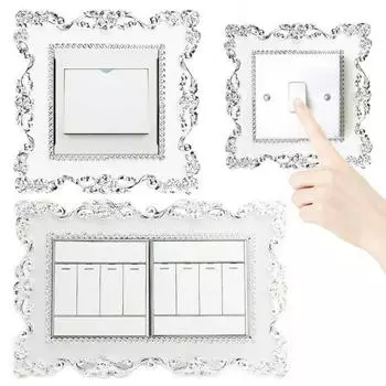 Пластиковый выключатель света, объемная розетка, панель для пальцев, декоративная крышка, наклейка на стену 172*86mm