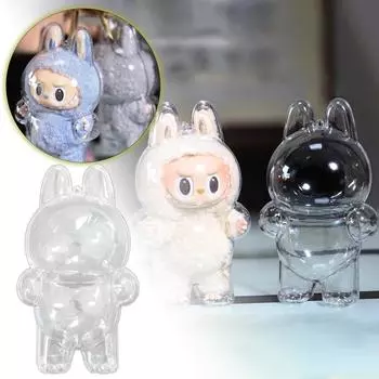 Пластиковый защитный чехол, сумка для демонстрации фигурок с брелком для ключей, прозрачная сумка для хранения подвесной модели, сумка для демонстрации ходьбы One Size