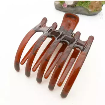 Пластиковый зажим-краб для волос, клипса для укладки, аксессуар для волос для женщин, девушек кофейный