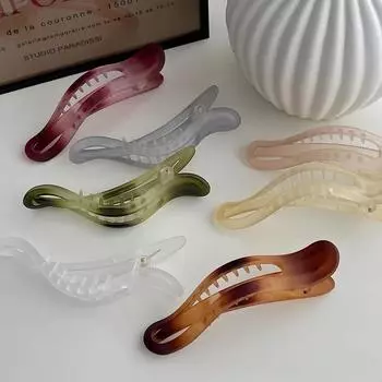 Пластиковый зажим в виде утконоса, бесшовные когти для волос для женщин и девочек, зажимы для волос в форме краба, шпилька для мытья лица, аксессуары для волос ярких цветов