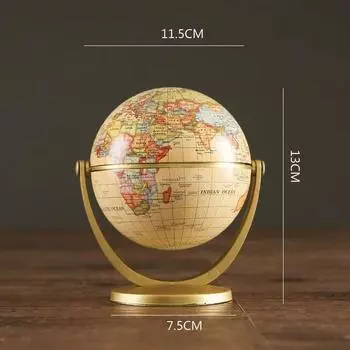 Пластиковый земной шар в ретро-английском стиле – декоративная карта мира для детской комнаты и домашнего декора A