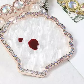 Пластина для дизайна ногтей, красивая, долговечная, металлическая, с жемчужными цветами, для дизайна ногтей 8