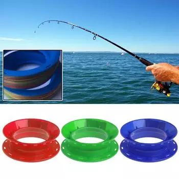 Пластина для намотки лески Пластиковая пластина для намотки лески Ручка Кольцо для намотки проволоки Магазин Аксессуары для рыболовной лески красный