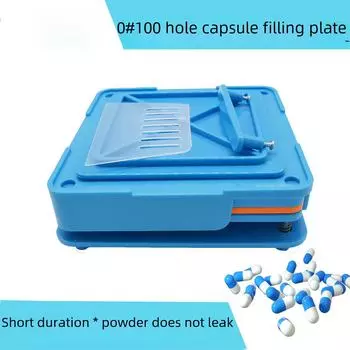 Пластина для ручного наполнения капсул на 100 отверстий для капсул № 0 Capsule Plate Basic Edition зелёный