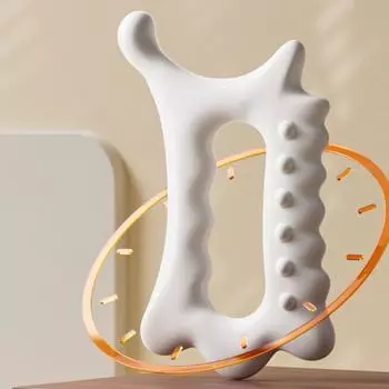 Пластина для скребкового массажа всего тела из смолы, уменьшающая жир, скребковый массажный инструмент, доска для скребков белый