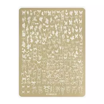 Пластина для стемпинга с бабочками и цветами для креативного DIY дизайна ногтей с точной гравировкой, маникюр, нейл-арт 1