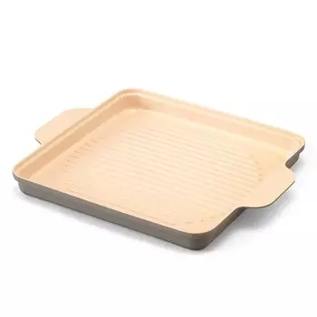 Пластина Iris Ohyama Yakiniku для керамического покрытия IH, легко моется, совместима с коричневым IHK-T37 (1400 Вт) IHKP-YP14-T коричневый