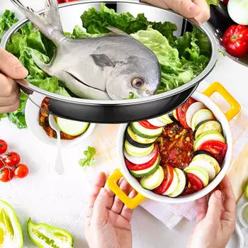 Пластина из нержавеющей стали 316, утолщенная, легко чистящаяся обеденная посуда для кемпинга, служащая для 18cm