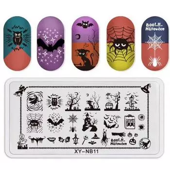 Пластины для штамповки ногтей, милые изображения животных, шаблоны для дизайна ногтей, День Святого Валентина, цветочные цветы, буквы, тема, трафареты для ногтей, инструменты для печати