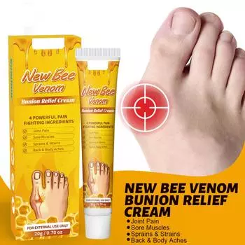 Пластырь Bee Bunion Health Cream Крем для массажа суставов Увлажняющий крем для суставов One Size белый
