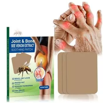 Пластырь Bee Joint Care Patch Care для поясничного отдела позвоночника, боли в коленях, болезненность мышц, пластырь для ухода за суставами(30г жёлтый
