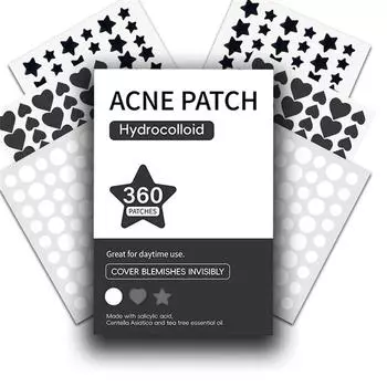 Пластырь Cool Mix Acne Patch Мягкий, не раздражающий, осветляющий акне, закрывающий рот, улучшающий тоник для акне чёрный