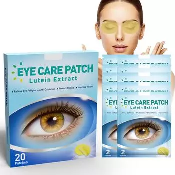 Пластырь для глаз с Лютеином 20 шт. Для снятия усталости глаз, заложенности и сухости глазных яблок One Size