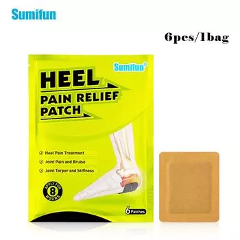 Пластырь для ног, обезболивающий пластырь, лечение пяточной кости, уход за ногами, травяные пластыри 6pcs/1bag