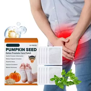 Пластырь для ног Prostate Relief улучшает кровообращение и снимает боль и онемение 10 ШТ. One Size жёлтый