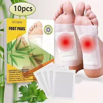Пластырь для ног с полынью, чтобы снять усталость, Красота и здоровье, Пластырь для сна, Пластырь для ухода за ногами, чтобы удалить влагу, Пластырь для ног с полынью 10pcs