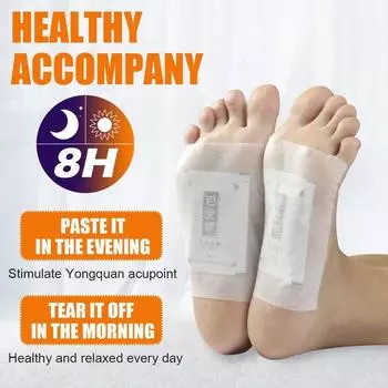 Пластырь для ног с полынью Теплый детокс-пластырь для ног Очищающий пластырь для ног от токсинов в организме 1PCS