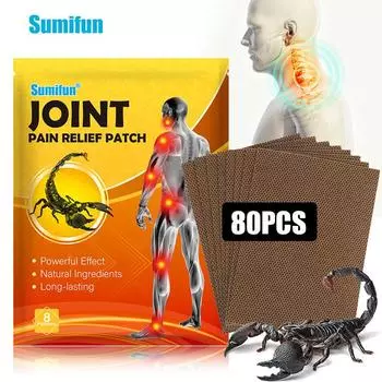 Пластырь для облегчения боли в суставах, китайский скорпион, облегчение боли, пластырь для спины, плеч, коленного сустава, боль в мышцах, облегчение растяжения, бальзам, наклейка 8pcs/bag