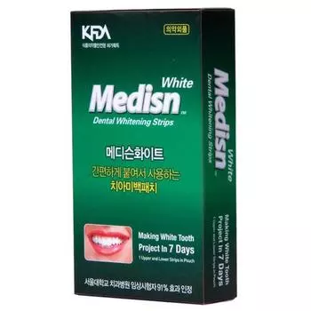 Пластырь для отбеливания зубов New Medicine White, эффект улучшения самоотбеливания зубного налета, 1 шт.