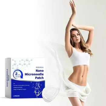 Пластырь для похудения тела Укрепляет пищеварительную систему Стимулирует моторику желудочно-кишечного тракта Кровообращение Дренаж Формирование Для лучшего снижения веса 4 штуки One Size белый