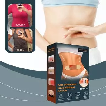 Пластырь для похудения тела Укрепляет пищеварительную систему Стимулирует моторику желудочно-кишечного тракта Стимулирует циркуляцию крови чёрный