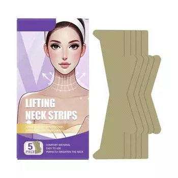 Пластырь для шеи увлажняющий и укрепляющий шейный пластырь против морщин шейный подтяжечный ремень для шеи и подбородка разглаживающий морщины на шее 1 коробка (5 таблеток One Size белый