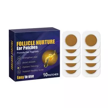 Пластырь для ушей «Активация волосяных фолликулов» для стимуляции роста волос и восстановления здоровья кожи головы. Растительные ингредиенты. One Size синий
