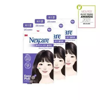 Пластырь для устранения несовершенств NEXCARE Easy Pick Blemish Patch Relief 68 листов 3 упаковки Blemish Patch Relief 3 Pack