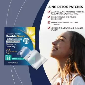 Пластырь для здоровья легких Detox Patch очищает легкие и успокаивает легкие Пластырь для ухода за легкими устраняет одышку One Size синий