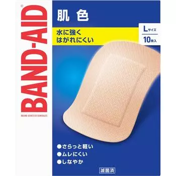 Пластырь JNTL Consumer Health Band-Aid телесного цвета, размер L, 10 подушечек, пластырь первой помощи (стандартный тип) Средства первой помощи. «Овальная форма» принята для обеспечения 1 set